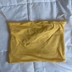 super cute yellow tube top